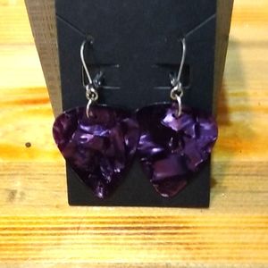 Guitar pick earrings